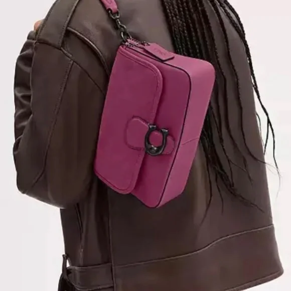 Coach Soft Tabby Shoulder, Crossbody Deep Plum So Beautiful! - Picture 11 of 12